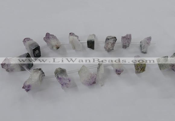 CTD797 Top drilled 18*20mm - 25*40mm freeform amethyst gemstone beads