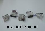 CTD798 Top drilled 20*30mm - 25*35mm freeform amethyst beads