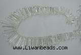 CTD936 Top drilled 6*15mm - 7*40mm wand A grade white crystal beads