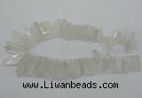 CTD937 Top drilled 6*20mm - 8*35mm sticks white crystal beads