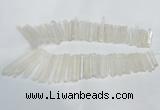 CTD939 Top drilled 5*25mm - 6*60mm sticks white crystal beads