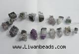 CTD954 Top drilled 15*25mm - 20*30mm nuggets druzy amethyst beads