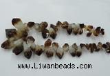 CTD970 Top drilled 10*15mm - 15*30mm nuggets citrine gemstone beads