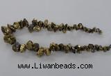 CTD972 Top drilled 8*10mm - 15*25mm nuggets plated quartz beads