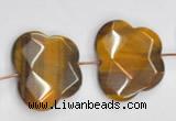 CTE10 butterfly shape 25*30mm yellow tiger eye beads wholesale