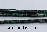 CTE1027 15.5 inches 4*8mm tube dyed green tiger eye beads wholesale