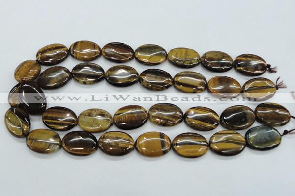 CTE104 15.5 inches 18*25mm oval yellow tiger eye beads wholesale