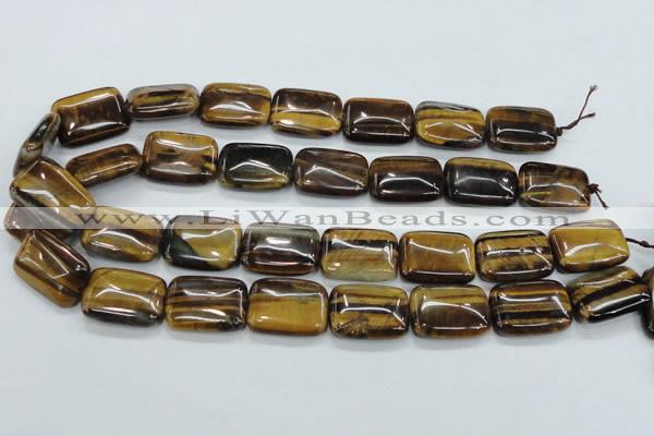 CTE107 15.5 inches 18*25mm rectangle yellow tiger eye beads wholesale