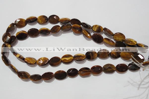 CTE1094 15.5 inches 12*16mm faceted oval yellow tiger eye beads