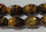 CTE1114 15.5 inches 13*18mm faceted rice yellow tiger eye beads