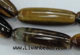 CTE115 15.5 inches 12*40mm cylinder yellow tiger eye beads wholesale