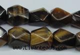 CTE118 15.5 inches 12*18mm faceted cuboid yellow tiger eye beads