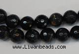 CTE1186 15.5 inches 8mm faceted round blue tiger eye beads