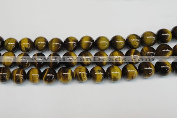 CTE1223 15.5 inches 16mm round AB+ grade yellow tiger eye beads