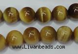 CTE130 15.5 inches 12mm round yellow tiger eye gemstone beads