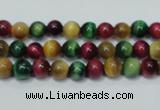 CTE132 15.5 inches 6mm round dyed tiger eye gemstone beads