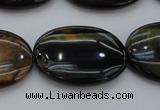 CTE1366 15.5 inches 22*30mm oval yellow & blue tiger eye beads