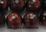 CTE1468 15.5 inches 20mm faceted round red tiger eye beads