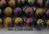 CTE1502 15.5 inches 8mm round AB-color yellow tiger eye beads