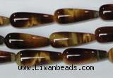 CTE153 15.5 inches 8*22mm teardrop yellow tiger eye gemstone beads