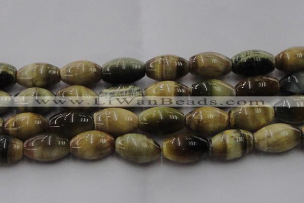 CTE1558 15.5 inches 18*25mm rice golden & blue tiger eye beads wholesale