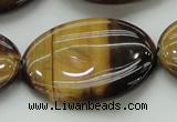 CTE1721 15.5 inches 30*40mm oval yellow tiger eye beads wholesale