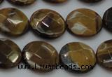 CTE1726 15.5 inches 14mm faceted coin yellow tiger eye beads