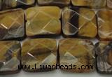 CTE1734 15.5 inches 15*15mm faceted square yellow tiger eye beads