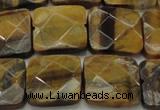 CTE1735 15.5 inches 18*18mm faceted square yellow tiger eye beads