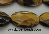 CTE1740 15.5 inches 18*25mm faceted oval yellow tiger eye beads