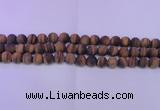 CTE1770 15.5 inches 4mm round matte yellow tiger eye beads