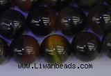 CTE1805 15.5 inches 14mm round blue iron tiger beads wholesale