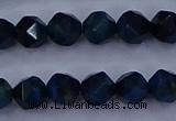 CTE1911 15.5 inches 6mm faceted nuggets blue tiger eye beads