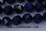 CTE1912 15.5 inches 8mm faceted nuggets blue tiger eye beads