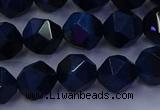 CTE1913 15.5 inches 10mm faceted nuggets blue tiger eye beads