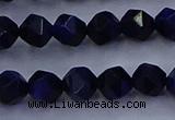 CTE1916 15.5 inches 6mm faceted nuggets blue tiger eye beads