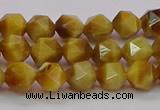 CTE1932 15.5 inches 8mm faceted nuggets golden tiger eye beads