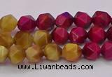 CTE1937 15.5 inches 8mm faceted nuggets mixed tiger eye beads