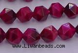 CTE1941 15.5 inches 6mm faceted nuggets red tiger eye beads