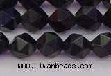 CTE1982 15.5 inches 8mm faceted nuggets blue tiger eye beads