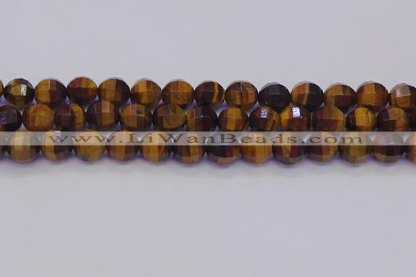 CTE1993 15.5 inches 10mm faceted round yellow tiger eye beads