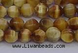 CTE1996 15.5 inches 6mm faceted round golden tiger eye beads