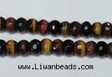 CTE200 15.5 inches 4*6mm faceted rondelle red & yellow tiger eye beads