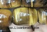 CTE2062 15.5 inches 15*20mm drum yellow tiger eye gemstone beads