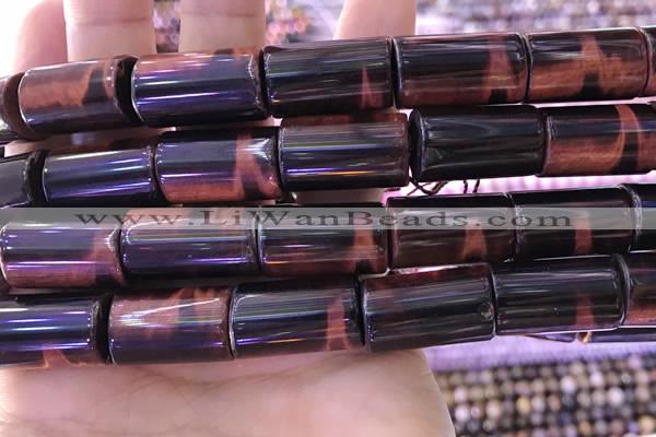 CTE2081 15.5 inches 12*21mm tube red tiger eye beads wholesale