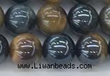 CTE2086 15.5 inches 8mm round AB-color blue & yellow tiger eye beads