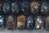 CTE2103 6*10mm faceted rondelle AB-color mixed tiger eye beads