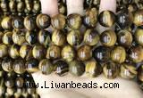 CTE2151 15.5 inches 14mm round yellow tiger eye beads wholesale