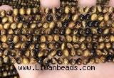 CTE2157 15.5 inches 5mm round yellow tiger eye gemstone beads