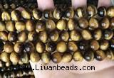 CTE2160 15.5 inches 10mm round yellow tiger eye gemstone beads